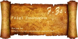 Feigl Zsuzsanna névjegykártya
